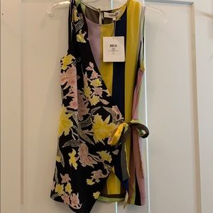 Diane Von Furstenburg striped wrap blouse